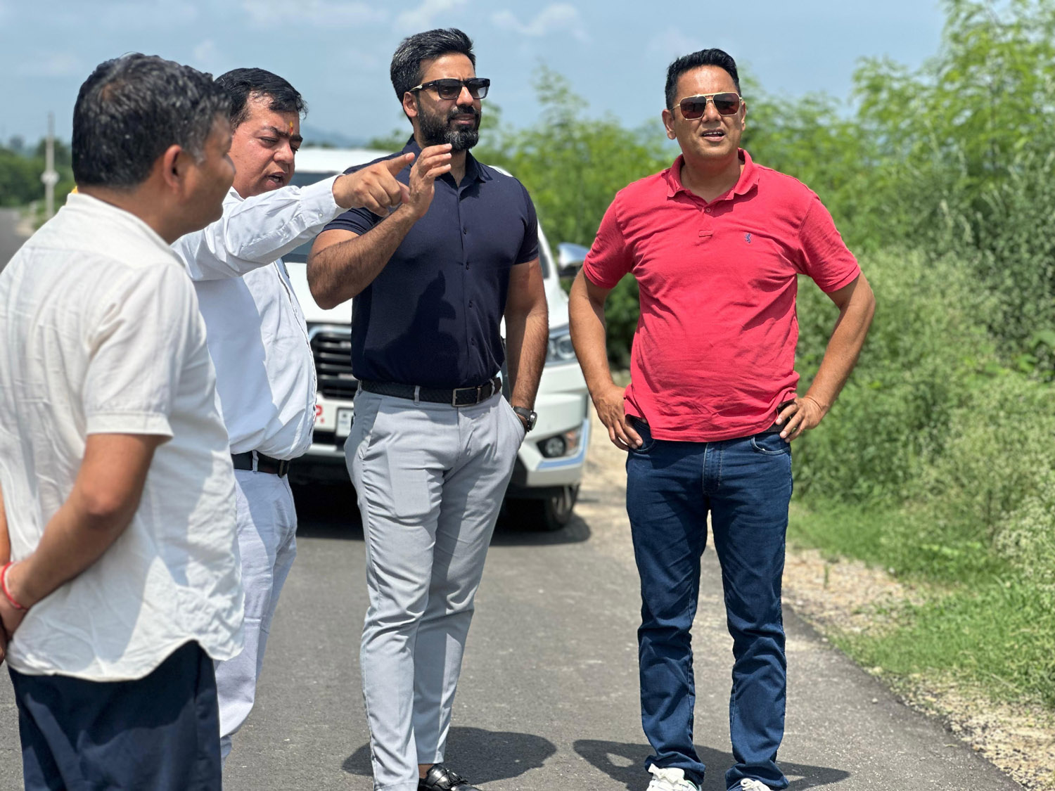 MLA and Deputy Commissioner jointly inspected development projects in Chintpurni area; inspected the sites of proposed schemes including day-boarding school.